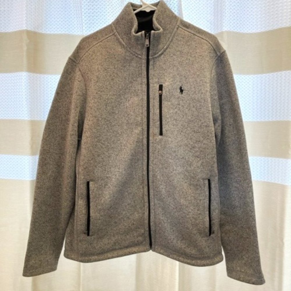 Polo Ralph Lauren Men's Gray Zip Up SWEATER Size L